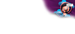 Cartoon detective mascot with a magnifying glass in a purple banner, speech bubble promising fast answers.