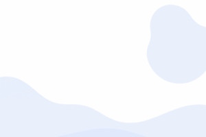 Decorative abstract background with pale blue, curving blobs on white.